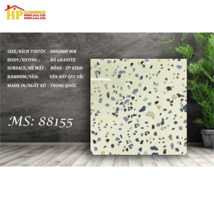 GẠCH LÁT NỀN 80X80 VÂN ĐÁ MÈ XANH ÉP KÍNH 88155 CAO CẤP GIÁ RẺ