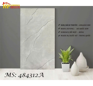 GẠCH ỐP TƯỜNG 40X80 VÂN ĐÁ XÁM KHẮC KIM 484312A CAO CẤP GIÁ RẺ
