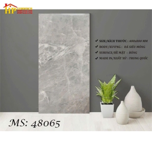 GẠCH ỐP TƯỜNG 40X80 VÂN ĐÁ XÁM SIÊU BÓNG 48065 CAO CẤP GIÁ RẺ