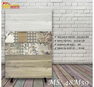GẠCH ỐP TƯỜNG 40X80 VÂN GỖ ĐẬM LỢT MỜ ĐIỂM CỔ ĐIỂN 48M59 CAO CẤP GIÁ RẺ