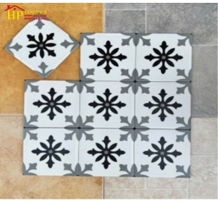 GẠCH LÁT NỀN 20X20 BÔNG CỔ ĐIỂN NỀN TRẮNG CAO CẤP GIÁ RẺ