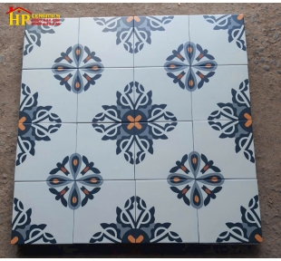 GẠCH LÁT NỀN 20X20 TRẮNG NHẤN 2 GÓC GHÉP BÔNG CỔ ĐIỂN CAO CẤP GIÁ RẺ