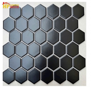 GẠCH TRANG TRÍ 30X30 VĨ LỤC GIÁC NHỎ GHÉP MÀU ĐEN CAO CẤP GIÁ RẺ