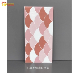 GẠCH TRANG TRÍ 30X60 VẨY CÁ HỒNG ĐẬM LỢT 6506 CAO CẤP GIÁ RẺ