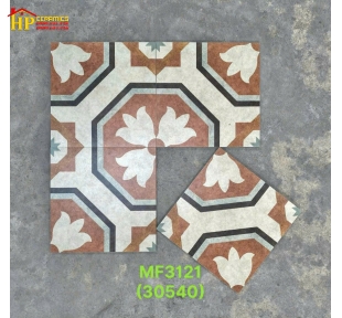GẠCH BÔNG 30X30 BÔNG NÂU CỔ XƯA 3121 CAO CẤP GIÁ RẺ