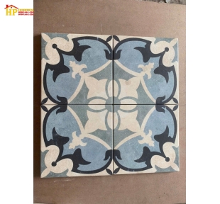 GẠCH BÔNG 20X20 HOA VĂN NỀN XANH CỔ ĐIỂN CAO CẤP GIÁ RẺ