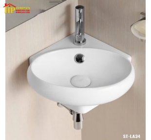 LAVABO TREO TƯỜNG GÓC TRẮNG LA34 CAO CẤP GIÁ RẺ
