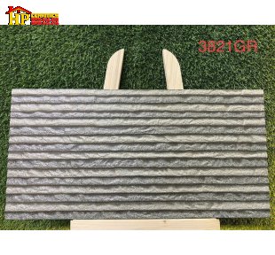 GẠCH TRANG TRÍ 30X60 MÀU XÁM TRO HỌA TIẾT SỌC NGANG DÀI 3D NHẬP KHẨU CAO CẤP