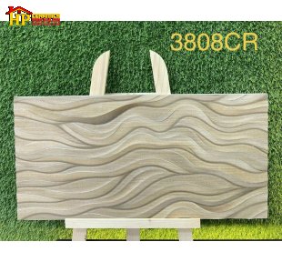 GẠCH TRANG TRÍ 30X60 MÀU KEM NHẠT HỌA TIẾT GỢN SÓNG 3D NHẬP KHẨU CAO CẤP