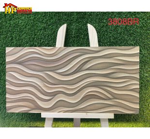 GẠCH TRANG TRÍ 30X60 SẮC MÀU NÂU ĐẤT KEM NHẠT HỌA TIẾT GỢN SÓNG UỐN LƯỢN 3D NHẬP KHẨU CAO CẤP