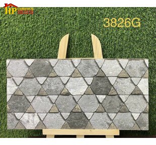 GẠCH TRANG TRÍ 30X60 XÁM ĐÁ VÀ TRẮNG GHI HỌA TIẾT TỔ ONG ĐAN CÀI 3D NHẬP KHẨU CAO CẤP