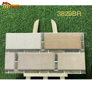 GẠCH TRANG TRÍ 30X60 NÂU KEM VÀ VÀNG ĐẤT HỌA TIẾT KHỐI CHỮ NHẬT XẾP SOLE 3D NHẬP KHẨU CAO CẤP