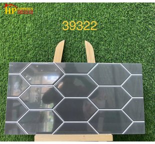 GẠCH TRANG TRÍ 30X60 SẮC ĐEN HUYỀN BÍ HỌA TIẾT TỔ ONG 3D NHẬP KHẨU CAO CẤP