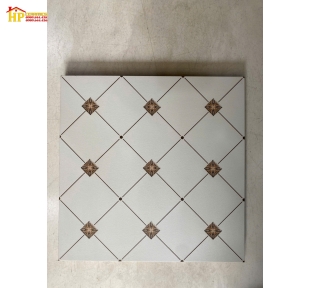 GẠCH LÁT NỀN 30X30 TRẮNG HOA VĂN CARO NÂU 12 CAO CẤP GIÁ RẺ