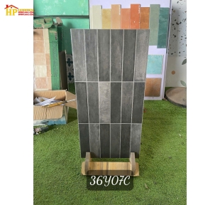 GẠCH TRANG TRÍ 30X60 Ô CHỮ NHẬT XÁM ĐẬM LOANG 36Y07C CAO CẤP GIÁ RẺ