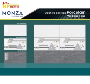 GẠCH ỐP TƯỜNG 30X60 VÂN MÂY XÁM ĐẬM LỢT ĐIỂM TAM GIÁC GHÉP SIÊU BÓNG 205S5 CAO CẤP GIÁ RẺ