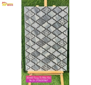 GẠCH TRANG TRÍ 30X60 KHẮC KIM HÌNH THÔI BÔNG XÁM 360096 CAO CẤP GIÁ RẺ
