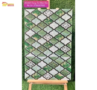 GẠCH TRANG TRÍ 30X60 KHẮC KIM HÌNH THOI XANH LÁ BÔNG 360095 CAO CẤP GIÁ RẺ