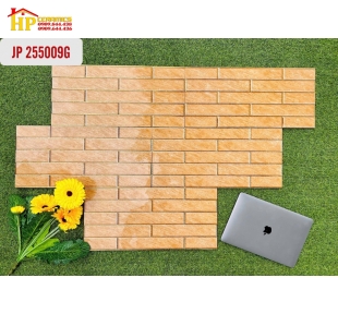 GẠCH TRANG TRÍ 25X50 KIỂU XÂY GẠCH VÂN MÂY VÀNG KHẮC KIM 25509 CAO CẤP GIÁ RẺ