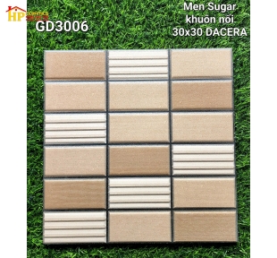 GẠCH LÁT NỀN TOLEL 30X30 HOA VĂN GHÉP NÂU ĐẬM LỢT GD3006 CAO CẤP GIÁ RẺ