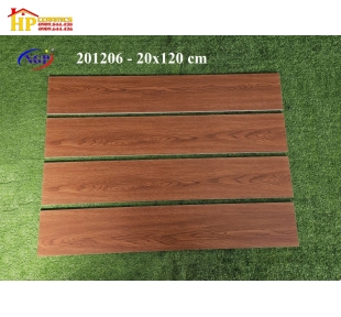 GẠCH GIẢ GỖ 20X120 VÂN GỖ NÂU ĐỎ 201206 CAO CẤP GIÁ RẺ