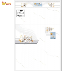 GẠCH ỐP TƯỜNG 40X80 TRẮNG VÂN KHÓI VÀNG ĐIỂM BÔNG THUYỀN 48602 CAO CẤP GIÁ RẺ