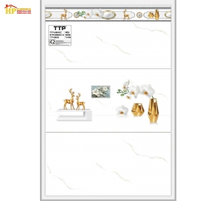 GẠCH ỐP TƯỜNG 40X80 TRẮNG VÂN KHÓI CHỈ VÀNG ĐIỂM NAI VÀNG 48602 CAO CẤP GIÁ RẺ