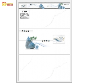 GẠCH ỐP TƯỜNG 40X80 TRẮNG VÂN KHÓI ĐIỂM BÌNH BÔNG XANH 48603 CAO CẤP GIÁ RẺ