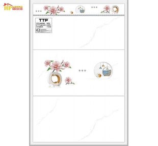 GẠCH ỐP TƯỜNG 40X80 TRẮNG VÂN KHÓI ĐIỂM BÔNG ĐÀO 48603 CAO CẤP GIÁ RẺ