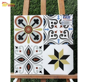 GẠCH BÔNG 40X40 BÔNG GHÉP XANH ĐEN VÀNG 46004 CAO CẤP GIÁ RẺ