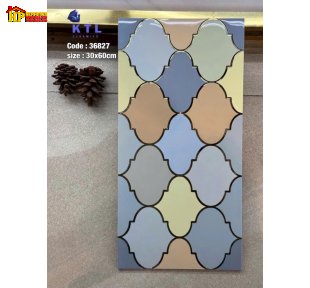 GẠCH TRANG TRÍ 30X60 ĐA SẮC MÀU HỌA TIẾT LỒNG ĐÈN KHẮC KIM NHẬP KHẨU CAO CẤP