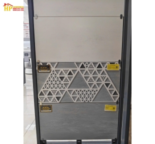 GẠCH ỐP TƯỜNG 30X60 VÂN SỌC XÁM ĐẬM LỢT ĐIỂM TAM GIÁC ĐA TẦNG HIỆU ỨNG 3D NHẬP KHẨU CAO CẤP