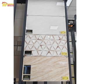 GẠCH ỐP TƯỜNG 30X60 VÂN ĐÁ MARBLE NÂU KEM ĐIỂM HOA VĂN KIM CƯƠNG HIỆU ỨNG 3D NHẬP KHẨU CAO CẤP