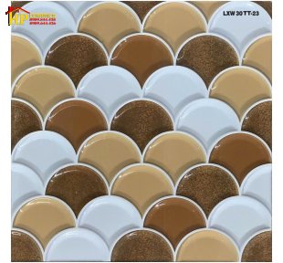 GẠCH TRANG TRÍ 30X30 SẮC MÀU NÂU TRẮNG HỌA TIẾT VẢY CÁ CAO CẤP GIÁ RẺ