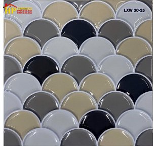 GẠCH TRANG TRÍ 30X30 ĐEN XÁM VÀNG HỌA TIẾT VẢY CÁ ĐAN XEN CAO CẤP GIÁ RẺ
