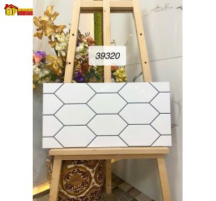 GẠCH TRANG TRÍ 30X60 SẮC MÀU TRẮNG HỌA TIẾT LỤC GIÁC THUÔN DÀI NHẬP KHẨU CAO CẤP