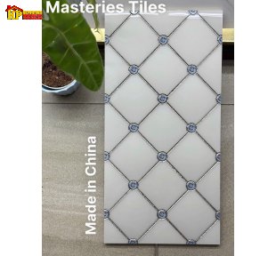 GẠCH TRANG TRÍ 30X60 MÀU TRẮNG HỌA TIẾT QUẢ TRÁM CHẦN NỆM PHỐI NÚT XANH NGỌC BÍCH NHỦ BẠC NHẬP KHẨU CAO CẤP