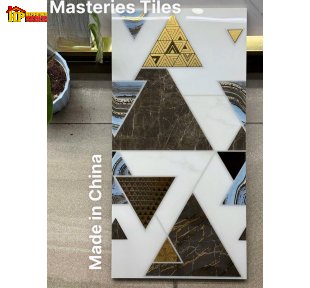 GẠCH TRANG TRÍ 30X60 VÂN ĐÁ ĐA CHẤT LIỆU HỌA TIẾT LẬP THỂ HÌNH HỌC NHỦ VÀNG NHẬP KHẨU CAO CẤP
