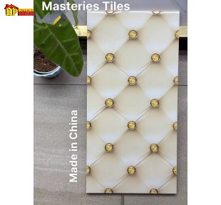 GẠCH TRANG TRÍ 30X60 MÀU VÀNG HỌA TIẾT 3D BỌC DA ĐÍNH ĐÁ PHA LÊ KHẮC KIM NHẬP KHẨU CAO CẤP