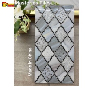 GẠCH TRANG TRÍ 30X60 SẮC MÀU XANH NGỌC VÂN ĐÁ HỌA TIẾT KHUNG LƯỚI LỒNG ĐÈN KHẮC KIM NHẬP KHẨU CAO CẤP