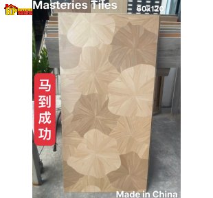 GẠCH LÁT NỀN 60X120 VÂN GỖ VÀNG SỒI HỌA TIẾT NGHỆ THUẬT LÁ SEN NHẬP KHẨU CAO CẤP