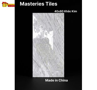 GẠCH ỐP TƯỜNG 40X80 VÂN ĐÁ MARBLE XÁM KHẮC KIM NHẬP KHẨU CAO CẤP