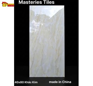 GẠCH ỐP TƯỜNG 40X80 SẮC MÀU KEM VÂN DÒNG ĐÁ NGỌC TỰ NHIÊN NHẬP KHẨU CAO CẤP