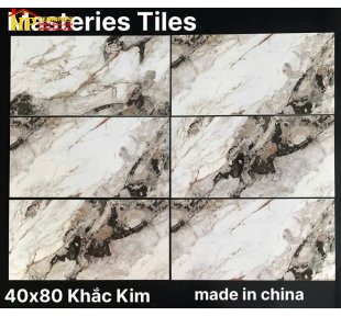 GẠCH ỐP TƯỜNG 40X80 KHẮC KIM SẮC MÀU TRẮNG VÂN ĐÁ MARBLE XÁM ĐEN NHẬP KHẨU CAO CẤP