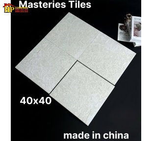 GẠCH TRANG TRÍ 40X40 MÀU TRẮNG XÁM HOA VĂN CỔ ĐIỂN NHẬP KHẨU CAO CẤP