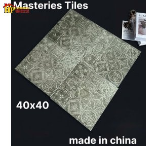 GẠCH TRANG TRÍ 40X40 TONE MÀU XANH RÊU HOA VĂN CỔ ĐIỂN NHẬP KHẨU CAO CẤP