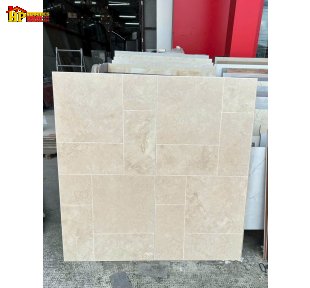 GẠCH LÁT NỀN 60X120 MÀU KEM NHẠT HỌA TIẾT GHÉP KHỐI VÂN ĐÁ TRAVERTINE NHẬP KHẨU CAO CẤP 
