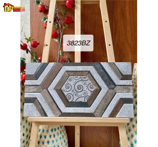 GẠCH TRANG TRÍ 30X60 SẮC MÀU XÁM NÂU HỌA TIẾT LỤC GIÁC TRỌNG TÂM 3D NHẬP KHẨU CAO CẤP