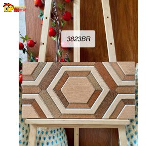 GẠCH TRANG TRÍ 30X60 MÀU GỖ HỌA TIẾT LỤC GIÁC TÂM ĐIỂM 3D NHẬP KHẨU CAO CẤP