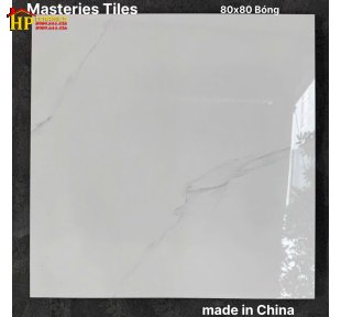 GẠCH LÁT NỀN 80X80 SẮC MÀU TRẮNG VÂN ĐÁ CARRARA NHẸ NHÀNG NHẬP KHẨU CAO CẤP